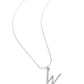 Letter of the Law - White - W - White - Paparazzi Necklace Image