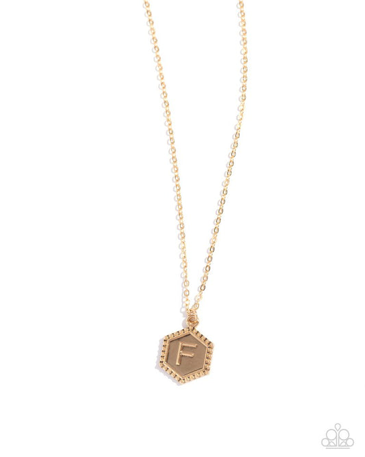 Emblematic Elegance - Gold - F - Paparazzi Necklace Image