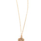 Emblematic Elegance - Gold - H - Paparazzi Necklace Image