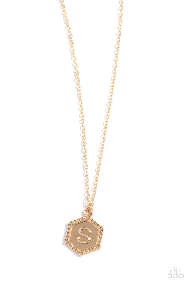 Emblematic Elegance - Gold - S - Paparazzi Necklace Image