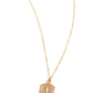 Emblematic Elegance - Gold - T - Paparazzi Necklace Image
