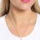 Emblematic Elegance - Gold - T - Paparazzi Necklace Image