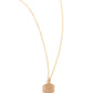 Emblematic Elegance - Gold - Z - Paparazzi Necklace Image
