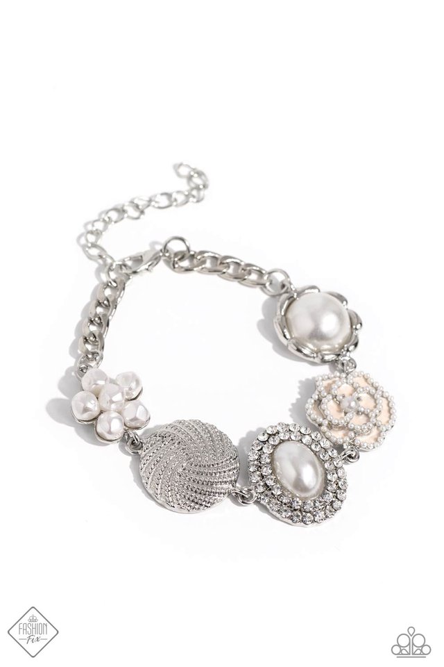 Cultivated Charm - White - Paparazzi Bracelet Image