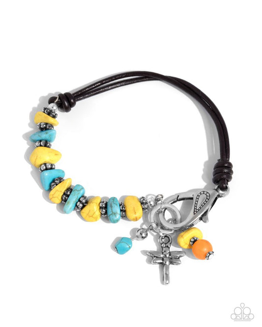 Daring Dragonfly - Yellow - Paparazzi Bracelet Image