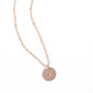 Initial Elegance - Rose Gold - A - Paparazzi Necklace Image
