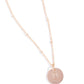 Initial Elegance - Rose Gold - D - Paparazzi Necklace Image