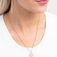 Initial Elegance - Rose Gold - D - Paparazzi Necklace Image