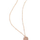Initial Elegance - Rose Gold - G - Paparazzi Necklace Image