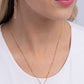 Initial Elegance - Rose Gold - G - Paparazzi Necklace Image