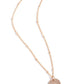 Initial Elegance - Rose Gold - H - Paparazzi Necklace Image