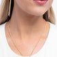 Initial Elegance - Rose Gold - K - Paparazzi Necklace Image
