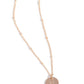 Initial Elegance - Rose Gold - P - Paparazzi Necklace Image