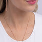 Initial Elegance - Rose Gold - P - Paparazzi Necklace Image
