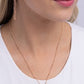 Initial Elegance - Rose Gold - Q - Paparazzi Necklace Image