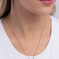 Initial Elegance - Rose Gold - R - Paparazzi Necklace Image