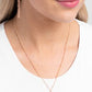 Initial Elegance - Rose Gold - T - Paparazzi Necklace Image