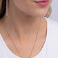 Initial Elegance - Rose Gold - U - Paparazzi Necklace Image