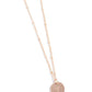 Initial Elegance - Rose Gold - V - Paparazzi Necklace Image