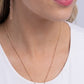 Initial Elegance - Rose Gold - V - Paparazzi Necklace Image