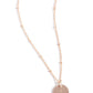 Initial Elegance - Rose Gold - X - Paparazzi Necklace Image