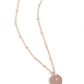 Initial Elegance - Rose Gold - Y - Paparazzi Necklace Image