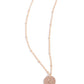 Initial Elegance - Rose Gold - Z - Paparazzi Necklace Image