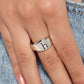 Monogram Memento - Silver - H - Paparazzi Ring Image