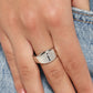 Monogram Memento - Silver - I - Paparazzi Ring Image