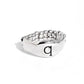 Monogram Memento - Silver - Q - Paparazzi Ring Image