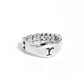 Monogram Memento - Silver - R - Paparazzi Ring Image