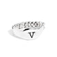 Monogram Memento - Silver - V - Paparazzi Ring Image