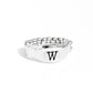 Monogram Memento - Silver - W - Paparazzi Ring Image