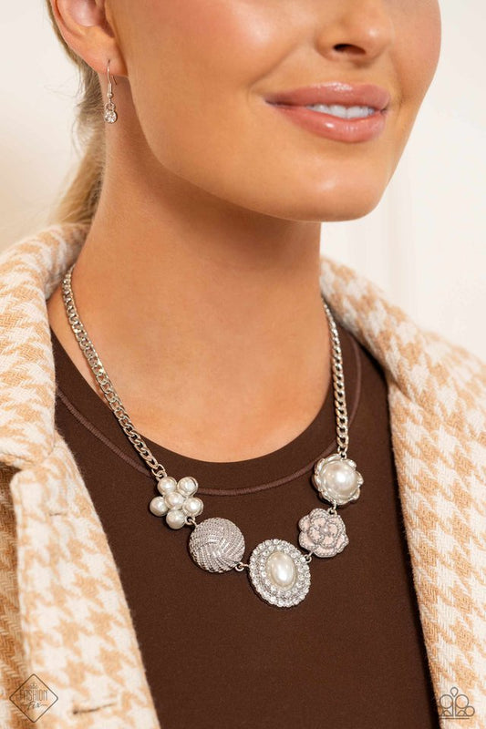 Sophisticated Style - White - Paparazzi Necklace Image