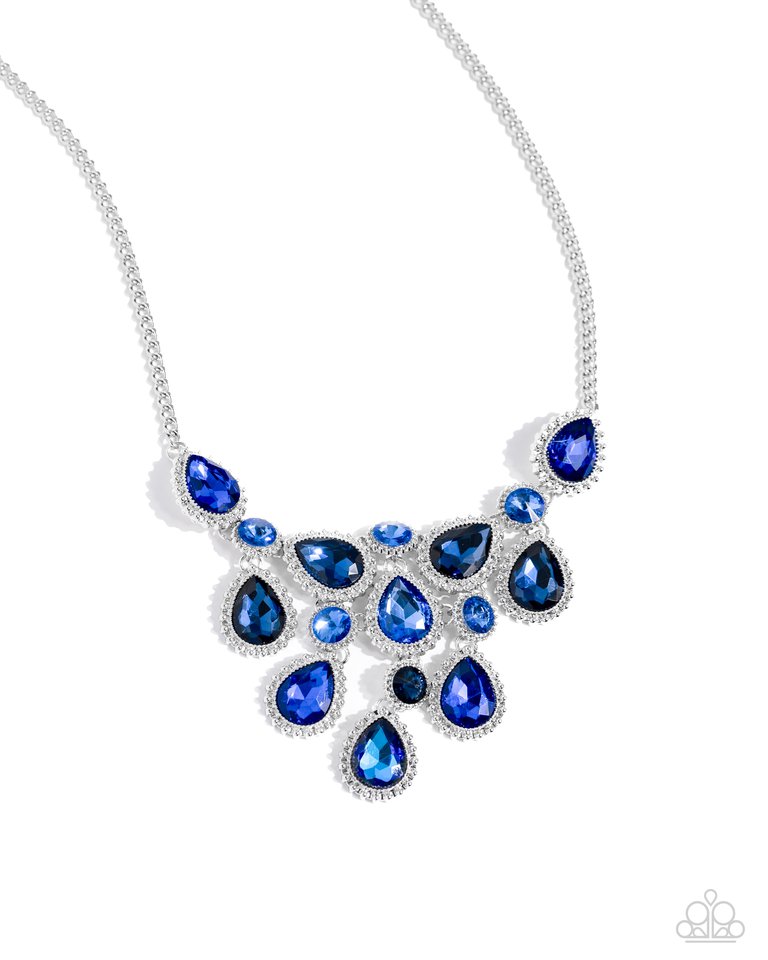 Dripping in Dazzle - Blue - Paparazzi Necklace Image