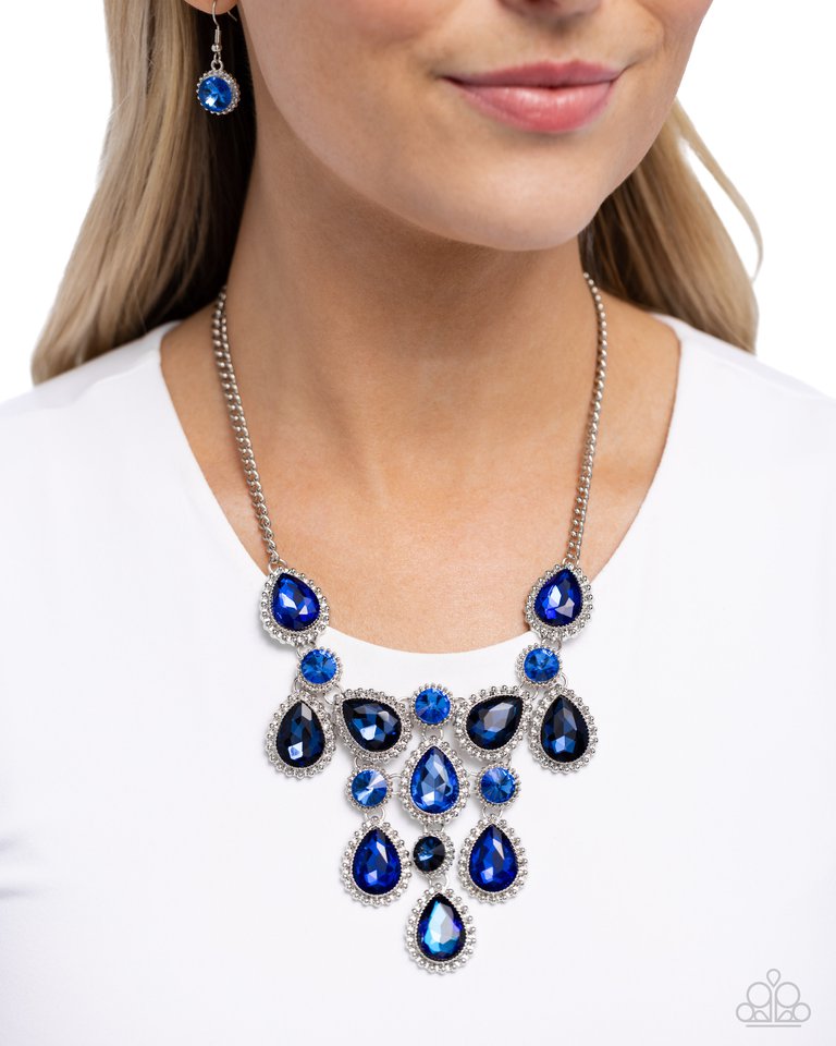 Dripping in Dazzle - Blue - Paparazzi Necklace Image