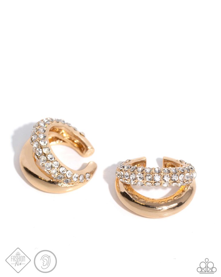 Sizzling Spotlight - Gold - Paparazzi Earring Image