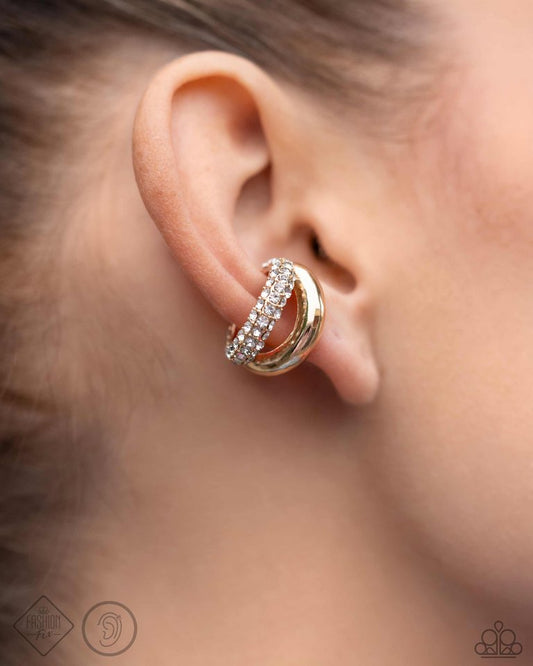 Sizzling Spotlight - Gold - Paparazzi Earring Image