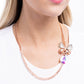 Fluttering Finesse - Rose Gold - Paparazzi Necklace Image