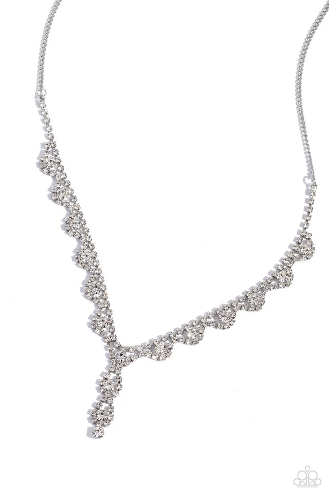 Executive Embellishment - White - Paparazzi Necklace Image