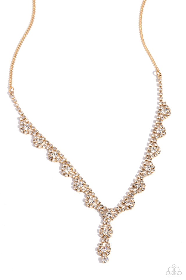 Executive Embellishment - Gold - Paparazzi Necklace Image