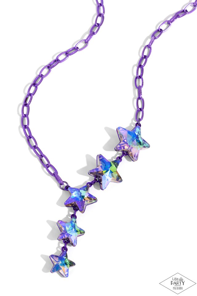 Star-Crossed Sparkle - Purple - Paparazzi Necklace Image