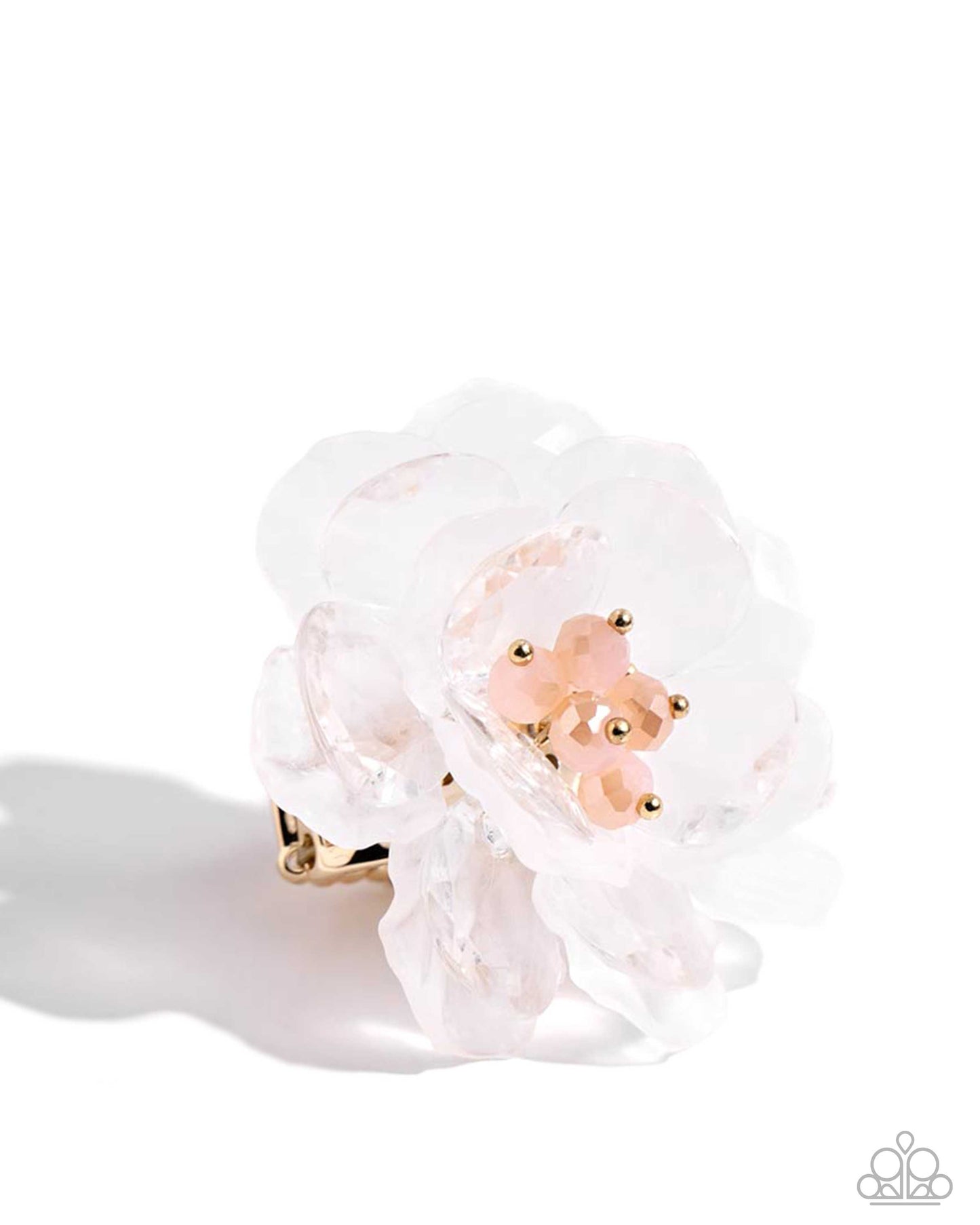 Anillo Paparazzi ~ Petal Privilege - Blanco