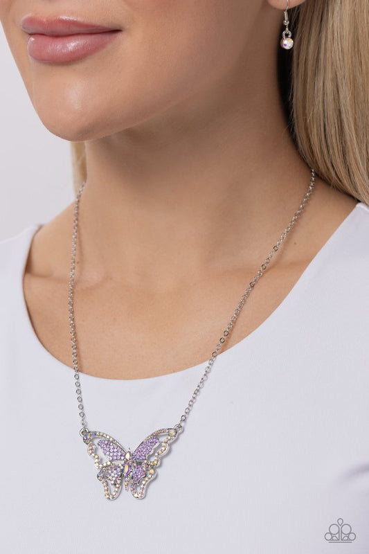 Weekend WINGS - Purple - Paparazzi Necklace Image