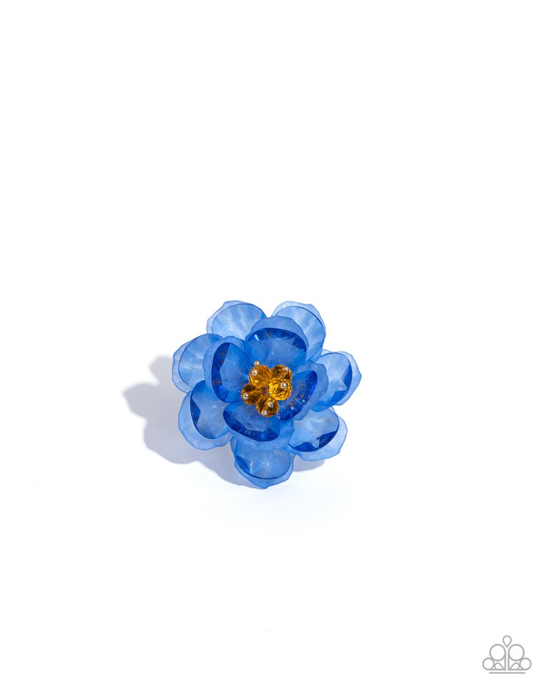 Petal Privilege - Blue - Paparazzi Ring Image