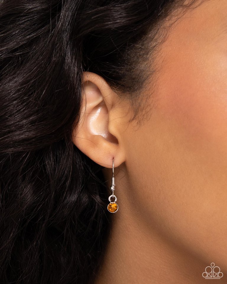 Birthstone Beauty - Orange - Paparazzi Necklace Image