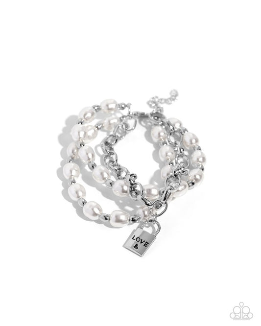 LOVE-Locked Legacy - White - Paparazzi Bracelet Image