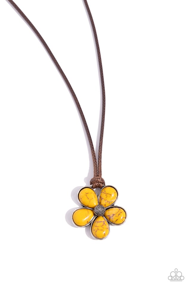 Budding Badlands - Yellow - Paparazzi Necklace Image