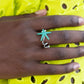 Wish Upon A STARFISH - Blue - Paparazzi Ring Image