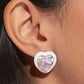 Heartfelt Haute - White - Paparazzi Earring Image